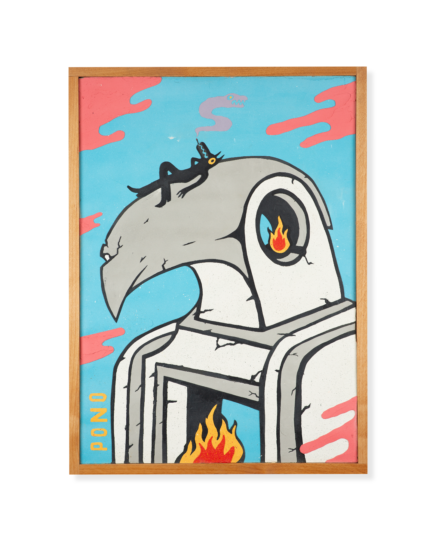 Relaxing, having a smoke atop a relic of the dying empire.