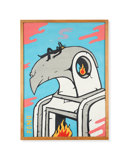 Relaxing, having a smoke atop a relic of the dying empire.